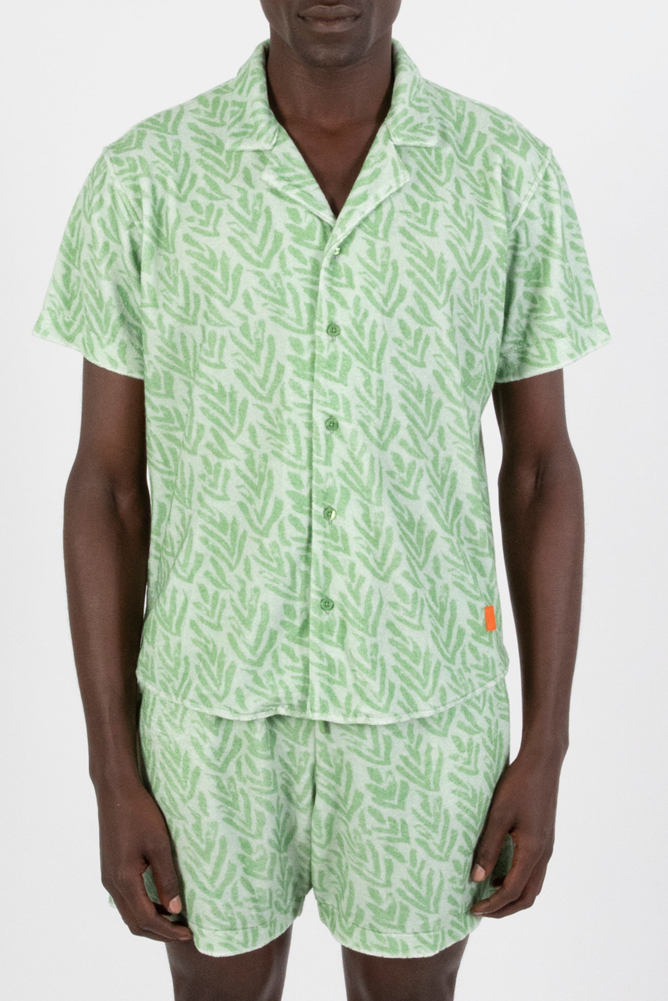 Rooted Terry Polo Button Down