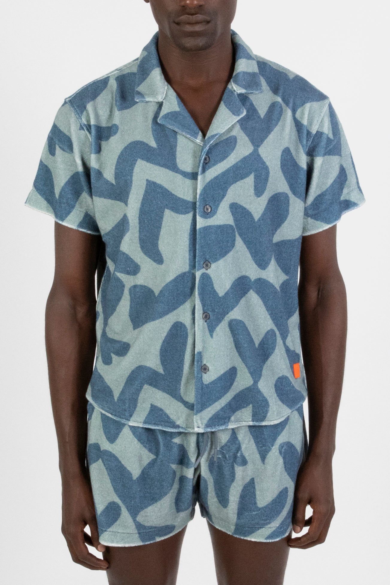 Open Water Terry Polo Button Down