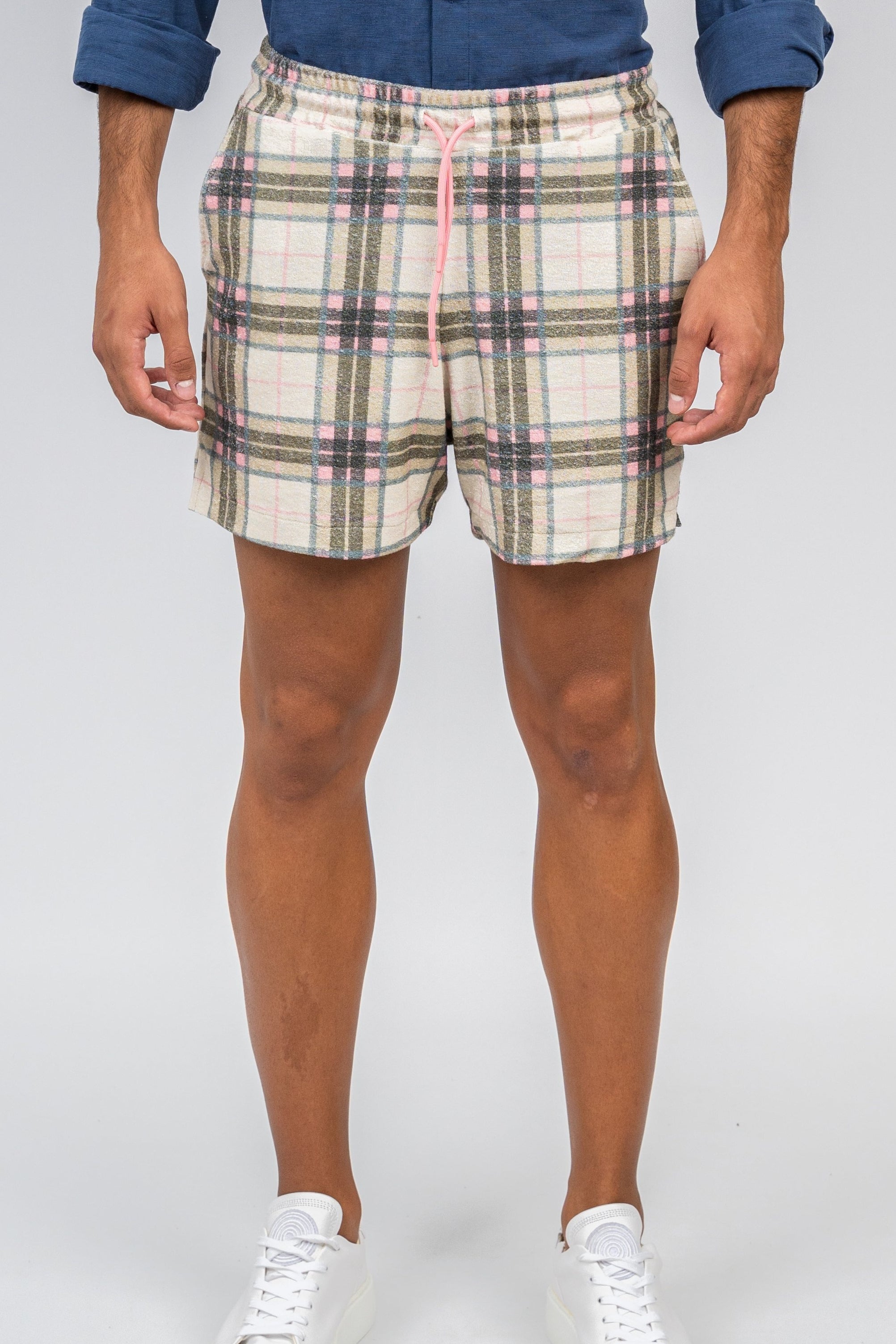 drt_Summer_Plaid_Retro_Terry_Short_front